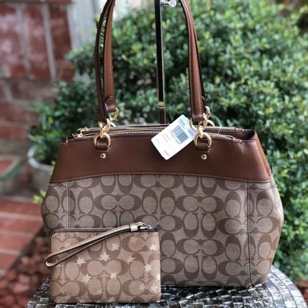 Coach Brooke Carryall Satchel In Khaki bag only